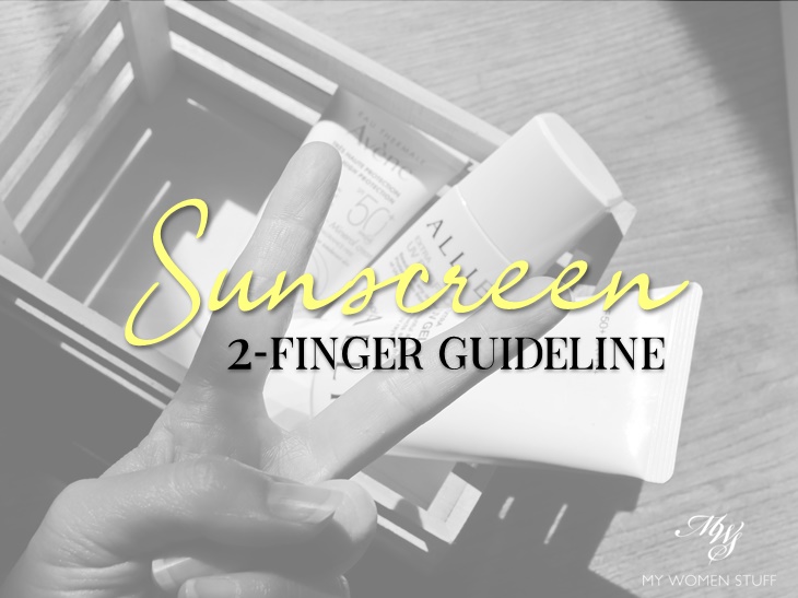 2 finger sunscreen guideline