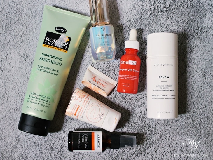 empty skincare products