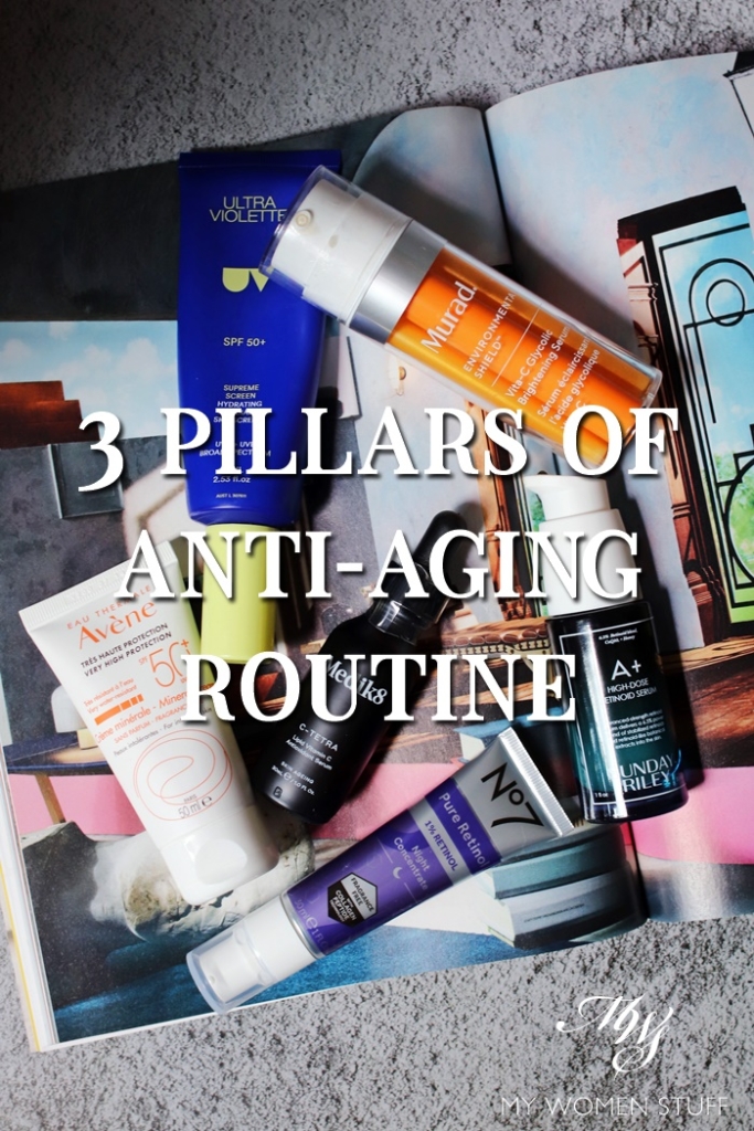 3 pillars of anti aging skincare routine