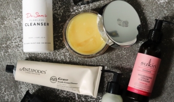 selection of facial cleansers